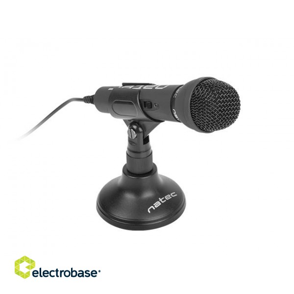 Natec | Microphone | NMI-0776 Adder | Black | Wired image 3