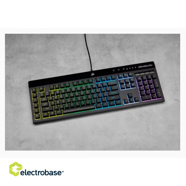 Corsair | Rubber Dome | Gaming Keyboard | K55 RGB PRO | Gaming keyboard | Wired | RGB LED light | US | Black paveikslėlis 6