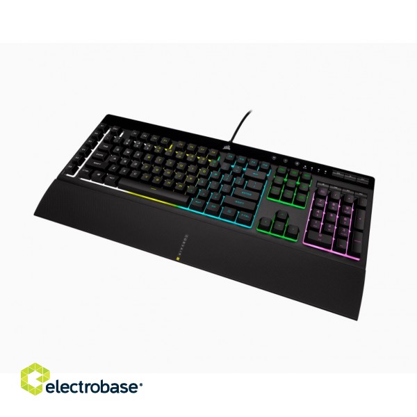 Corsair | Rubber Dome | Gaming Keyboard | K55 RGB PRO | Gaming keyboard | Wired | RGB LED light | US | Black paveikslėlis 9