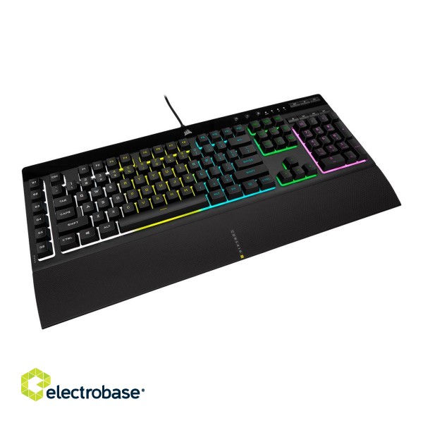 Corsair | Rubber Dome | Gaming Keyboard | K55 RGB PRO | Gaming keyboard | Wired | RGB LED light | US | Black paveikslėlis 7