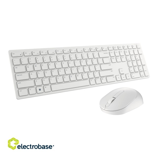 Dell | Keyboard and Mouse | KM5221W Pro | Keyboard and Mouse Set | Wireless | Mouse included | RU | White | 2.4 GHz image 4