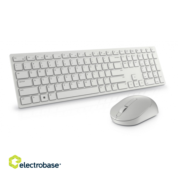 Dell | Keyboard and Mouse | KM5221W Pro | Keyboard and Mouse Set | Wireless | Mouse included | RU | White | 2.4 GHz фото 1