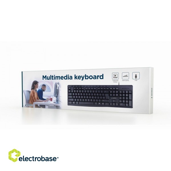 Gembird | Multimedia Keyboard | KB-UM-107 | Multimedia | Wired | US | Black | g image 2