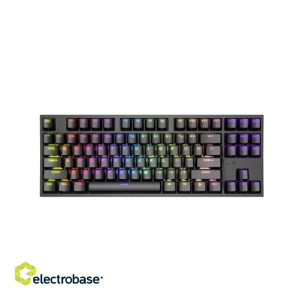 Genesis | Mechanical Gaming Keyboard | THOR 404 TKL RGB | Black | Mechanical Gaming Keyboard | Wired | US | USB Type-A | 1005 g | Kailh Box Brown V2 фото 1