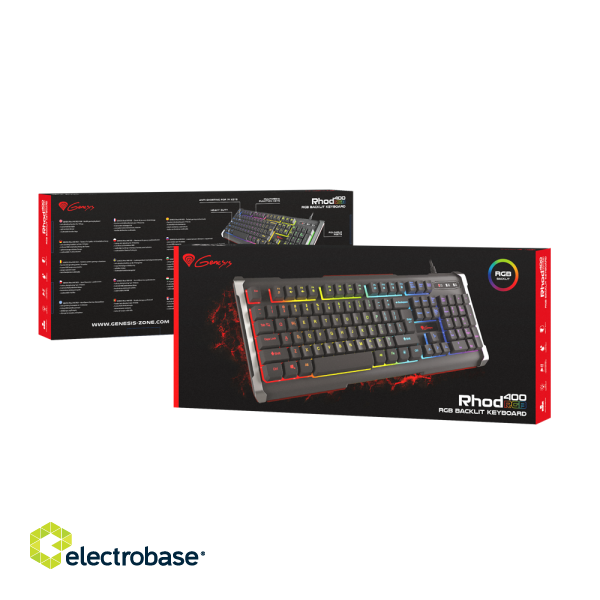 Genesis | Rhod 400 RGB | Gaming keyboard | Wired | RGB LED light | US image 5