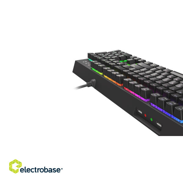 Genesis | THOR 210 RGB | Black | Gaming keyboard | Wired | RGB LED light | US | 1.60 m | Hybrid paveikslėlis 10