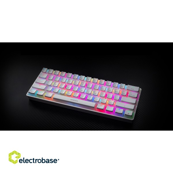 Genesis | THOR 660 RGB | White | Mechanical Gaming Keyboard | Wireless | RGB LED light | US | Bluetooth | USB Type-C | 588 g | Gateron Brown image 8