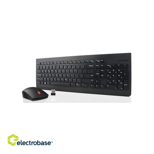 Lenovo | Essential | Essential Wireless Keyboard and Mouse Combo - Russian | Keyboard and Mouse Set | Wireless | Batteries included | EN/RU | Black | Wireless connection image 1