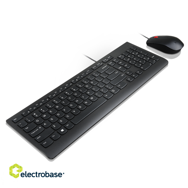 Lenovo | Essential | Essential Wired Keyboard and Mouse Combo - Lithuanian | Black | Keyboard and Mouse Set | Wired | EN/LT | Black image 3
