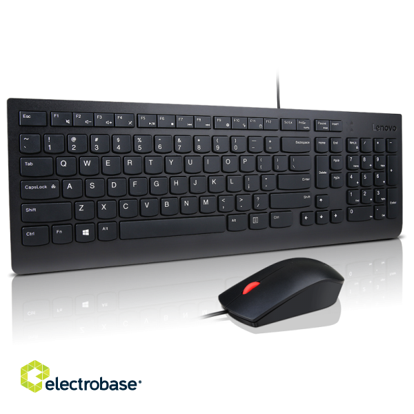 Lenovo | Essential | Essential Wired Keyboard and Mouse Combo - Lithuanian | Black | Keyboard and Mouse Set | Wired | EN/LT | Black image 4