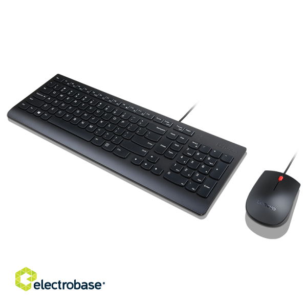 Lenovo | Essential | Essential Wired Keyboard and Mouse Combo - Lithuanian | Black | Keyboard and Mouse Set | Wired | EN/LT | Black image 5