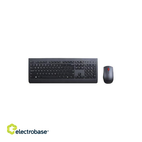 Lenovo | Professional | Professional Wireless Keyboard and Mouse Combo - US English with Euro symbol | Keyboard and Mouse Set | Wireless | Mouse included | US | Black | US English | Numeric keypad | Wireless connection image 2