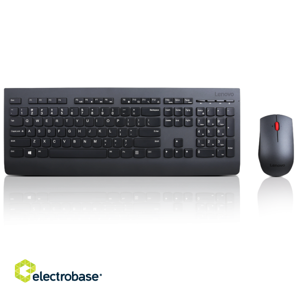 Lenovo | Professional | Professional Wireless Keyboard and Mouse Combo - US English with Euro symbol | Keyboard and Mouse Set | Wireless | Mouse included | US | Black | US English | Numeric keypad | Wireless connection фото 5