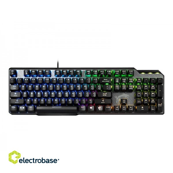 MSI | GK50 Elite | Gaming keyboard | Wired | RGB LED light | US | Black/Silver paveikslėlis 5