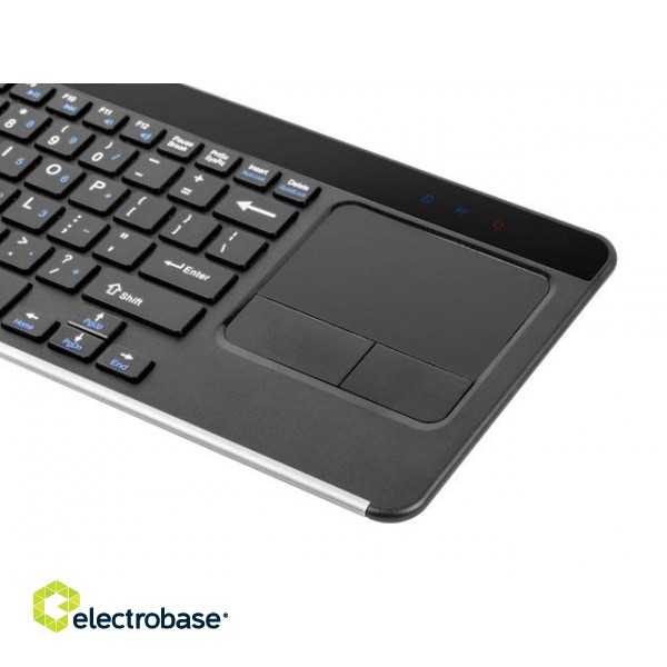 Natec | Keyboard | NKL-0968 Turbo Slim | Keyboard with Trackpad | Wireless | US | m | Black | USB Type-A | 400 g image 6