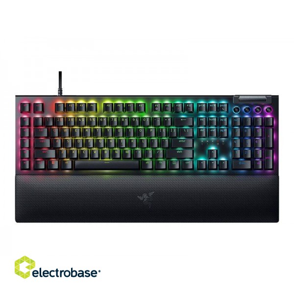 Razer | Mechanical Gaming Keyboard | BlackWidow V4 | Black | Mechanical Gaming Keyboard | Wired | Nordic | N/A g | Green Mechanical Switches (Clicky)