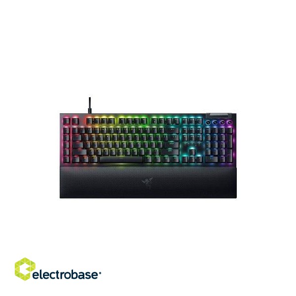 Razer | BlackWidow V4 | Mechanical Gaming keyboard | Wired | RGB LED light | US | Black | Yellow Switches image 2
