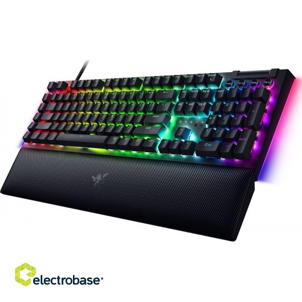 Razer | BlackWidow V4 | Mechanical Gaming keyboard | Wired | RGB LED light | US | Black | Yellow Switches image 5