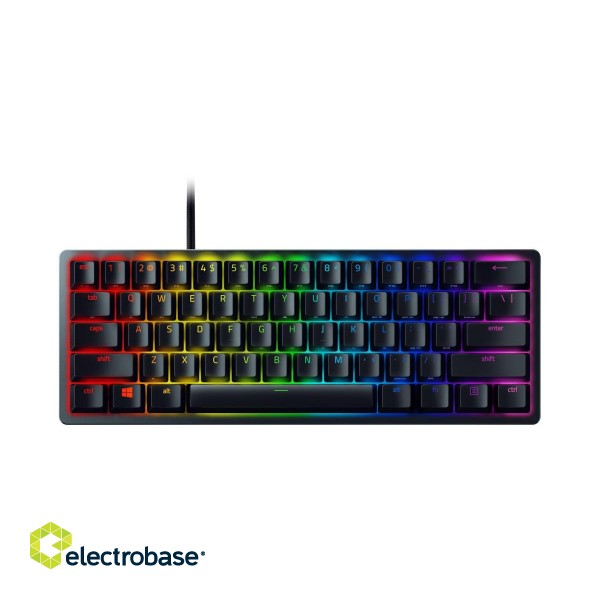 Razer | Huntsman Mini 60% | Black | Gaming keyboard | Wired | Opto-Mechanical | RGB LED light | NORD image 1