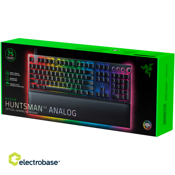 Razer | Huntsman V2 | Gaming keyboard | Optical | RGB LED light | RU | Black | Wired image 7