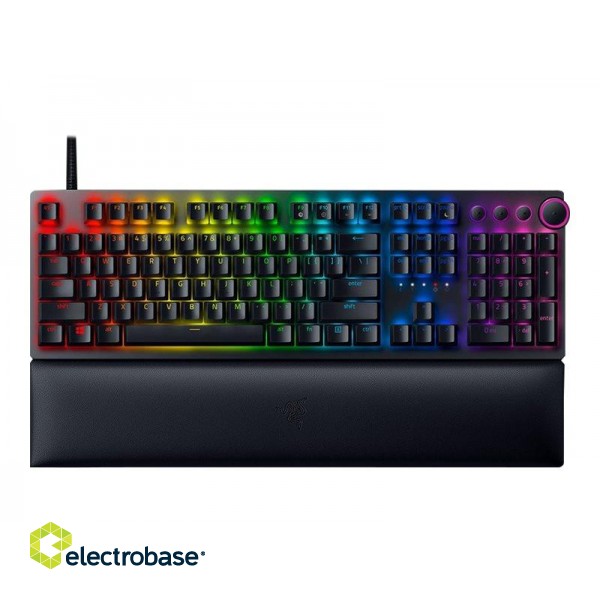 Razer | Huntsman V2 Optical Gaming Keyboard | Gaming Keyboard | Wired | RGB LED light | US | Black | Numeric keypad | Linear Red Switch image 2