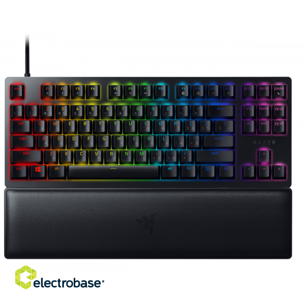 Razer | Huntsman V2 Tenkeyless | Black | Gaming keyboard | Wired | Optical Gaming Keyboard | RGB LED light | RU | Linear Red Switch