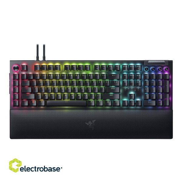 Razer | Mechanical Gaming Keyboard | BlackWidow V4 Pro | Gaming Keyboard | Wired | RGB LED light | US | Black | Numeric keypad | Green Switches image 2