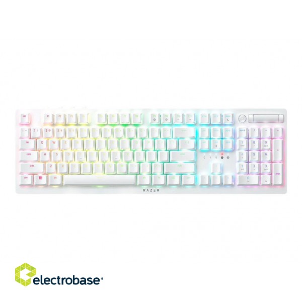 Razer | Optical Gaming Keyboard | Deathstalker V2 Pro | Gaming keyboard | Wireless | RGB LED light | US | White | Purple Switch | Wireless connection image 2
