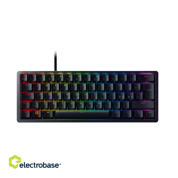 Razer | Optical Gaming Keyboard | Huntsman Mini 60% | Gaming keyboard | Wired | RGB LED light | NORD | Black | USB-C | Analog Switch image 1