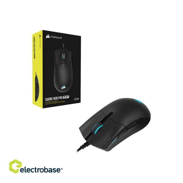 Corsair | Champion Series Gaming Mouse | SABRE RGB PRO | Wired | Optical | Gaming Mouse | Black | Yes image 2