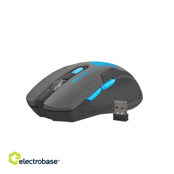 Fury | Gaming mouse | Stalker | Wireless | Black/Blue фото 1