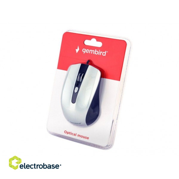Gembird | Mouse | MUS-4B-01-BS | Standard | USB | Black/ silver paveikslėlis 5