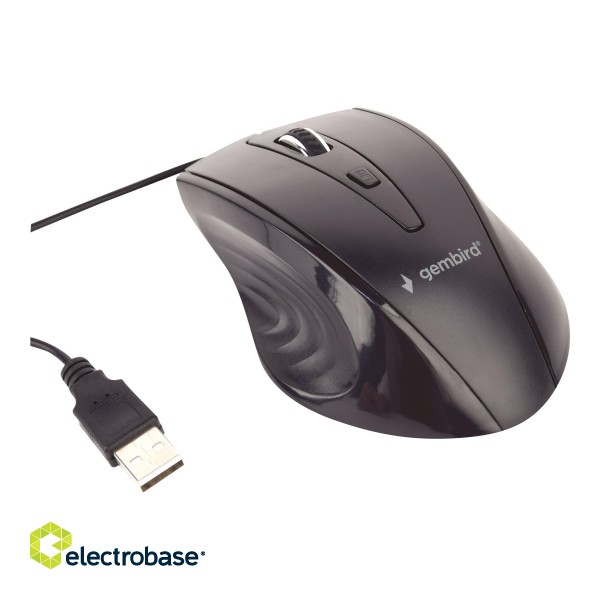 Gembird | Mouse | MUS-4B-02 | USB | Standard | Wired | Black image 4