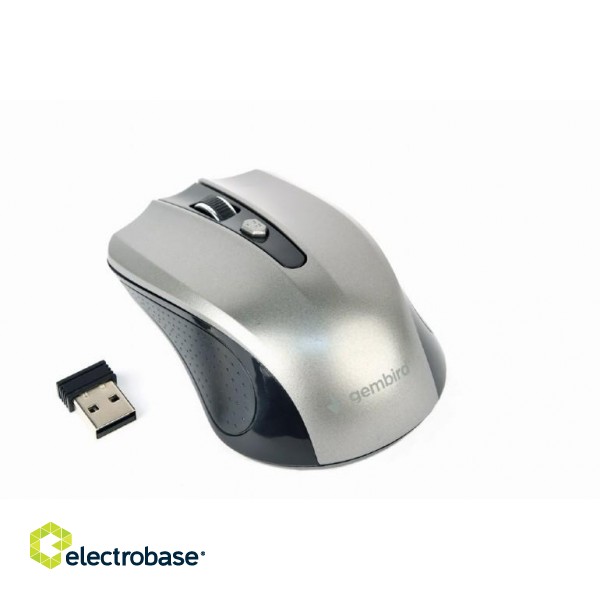 Gembird | Mouse | MUSW-4B-04-BG | Standard | Wireless | Black/ Space Grey фото 1