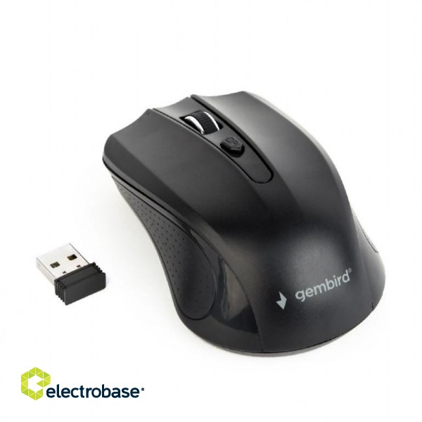 Gembird | Mouse | MUSW-4B-04 | Standard | Wireless | Black image 1