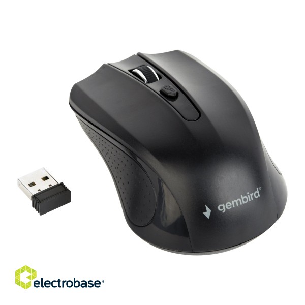 Gembird | Mouse | MUSW-4B-04 | Standard | Wireless | Black image 3