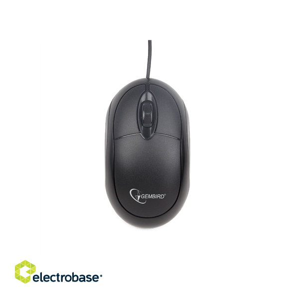 Gembird | MUS-U-01 | Wired | Optical USB mouse | Black фото 1