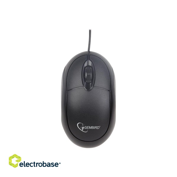 Gembird | MUS-U-01 | Wired | Optical USB mouse | Black фото 3