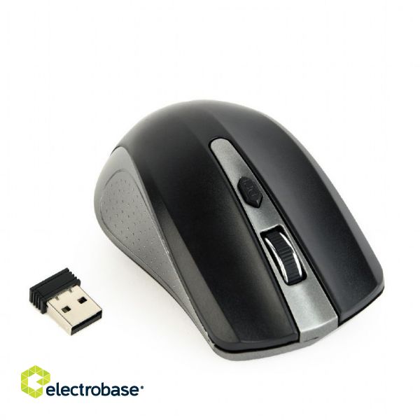 Gembird | 2.4GHz Wireless Optical Mouse | MUSW-4B-04-GB | Optical Mouse | USB | Spacegrey/Black image 3
