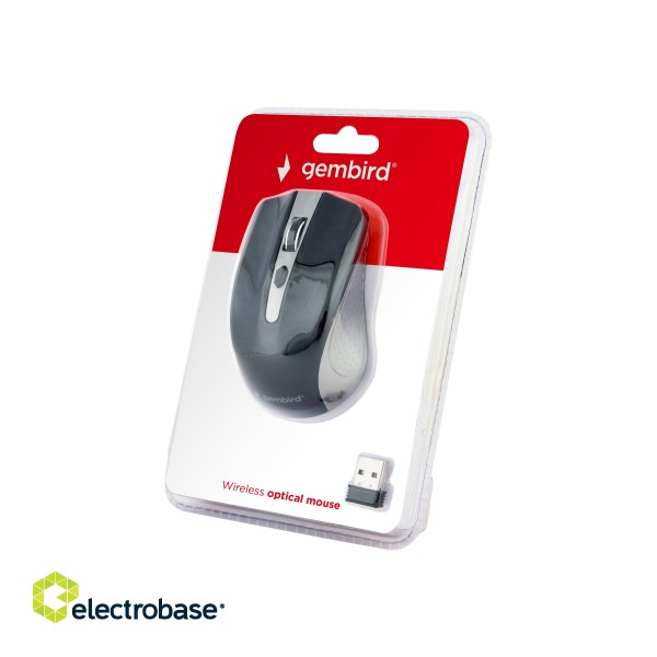 Gembird | MUSW-4B-04-GB | 2.4GHz Wireless Optical Mouse | Optical Mouse | USB | Spacegrey/Black image 6