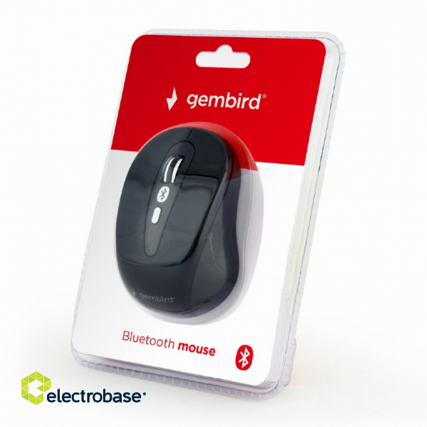 Gembird | MUSWB-6B-01 | Optical Mouse | Bluetooth v.3.0 | Black image 5