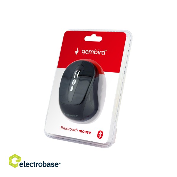 Gembird | MUSWB-6B-01 | Optical Mouse | Bluetooth v.3.0 | Black paveikslėlis 6