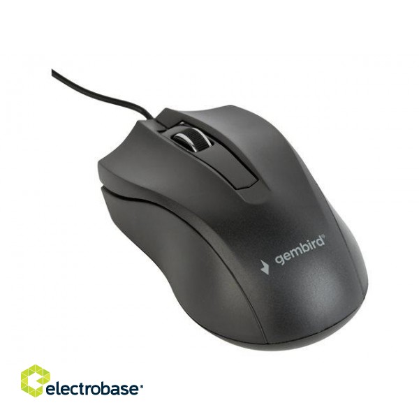 Gembird | Optical Mouse | MUS-3B-01 | Optical mouse | USB | Black paveikslėlis 1