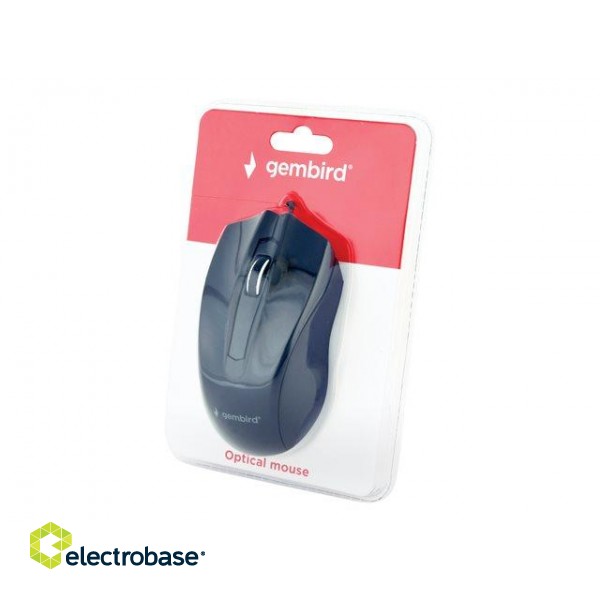 Gembird | Optical Mouse | MUS-3B-01 | Optical mouse | USB | Black paveikslėlis 5
