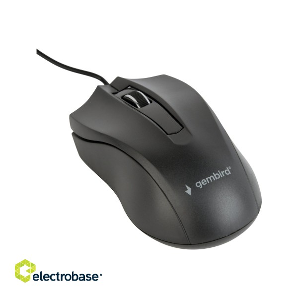 Gembird | Optical Mouse | MUS-3B-01 | Optical mouse | USB | Black paveikslėlis 2