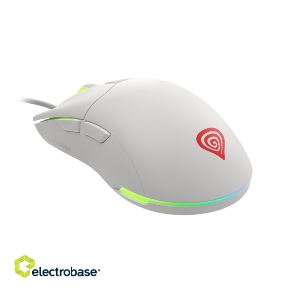 Genesis | Ultralight Gaming Mouse | Krypton 750 | Wired | Optical | Gaming Mouse | USB 2.0 | White | Yes image 1