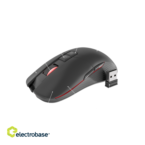 Genesis | ZIRCON 330 | Wireless | Gaming Mouse | Black image 3