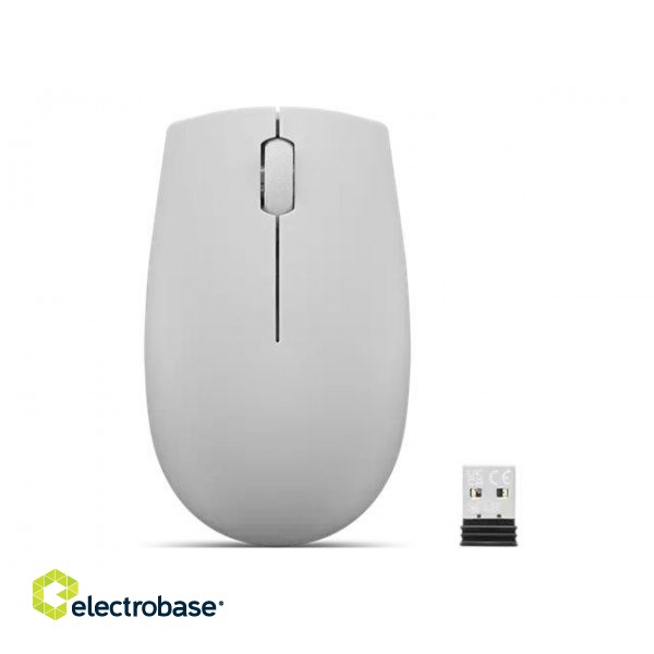 Lenovo | Compact Mouse with battery | 300 | Wireless | Arctic Grey image 3