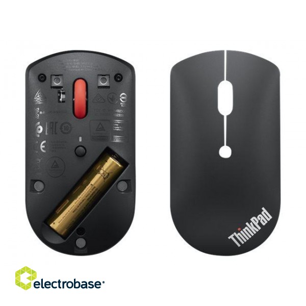Lenovo | ThinkPad Bluetooth Silent Mouse | Wireless | Bluetooth 5.0 | Black | 1 year(s) фото 3
