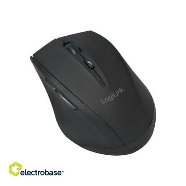 Logilink | Bluetooth Laser Mouse; | Maus Laser Bluetooth mit 5 Tasten | wireless | Black paveikslėlis 3